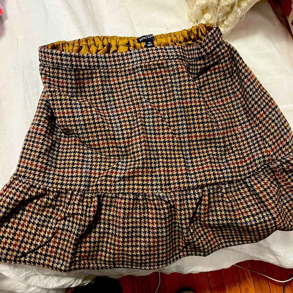 J. crew houndstooth skirt